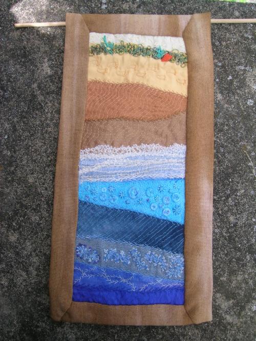 Completed Bamburgh Beach Wallhanging 1